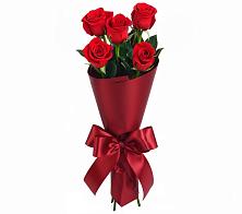 Букет 5 Красных роз Эдлесс Лав в Путилково