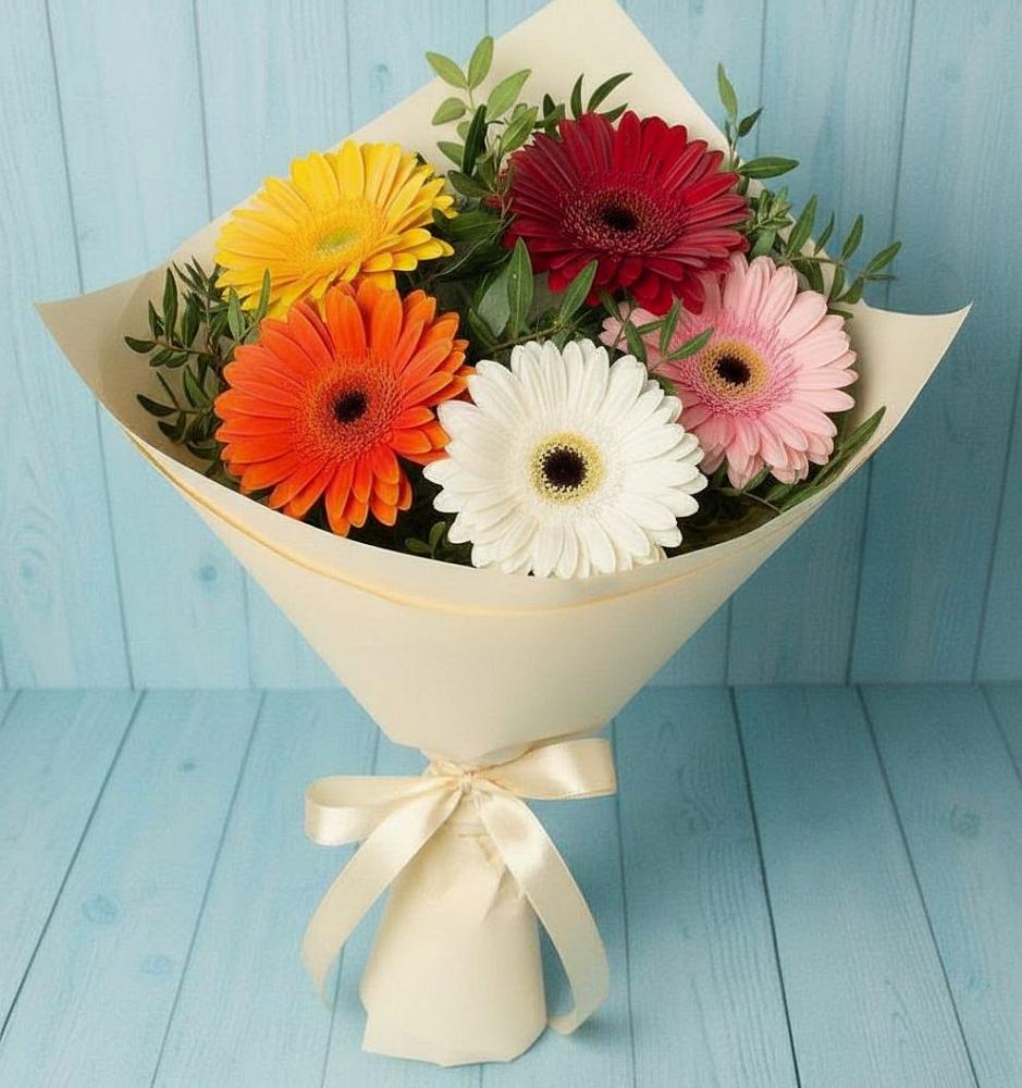 Букет цветов из: Герберы в Путилково