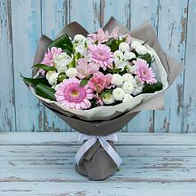 Букет цветов из:  Герберы, Альстромерии и Хризантемы в Путилково