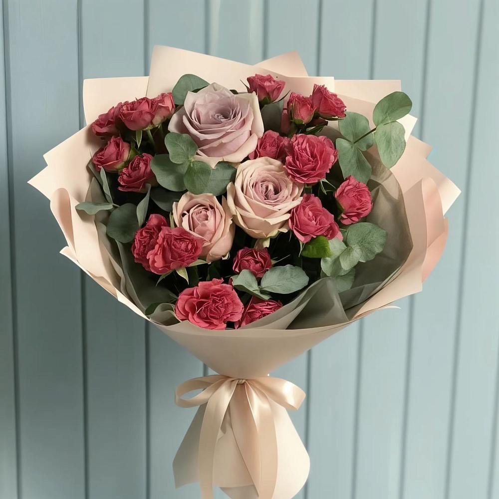 Букет цветов из: Гвоздики и Розы в Путилково
