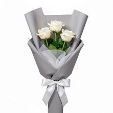 Букет 3 белые розы #REPLACE_PRED# Путилково