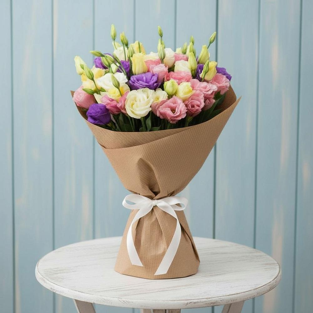 Букет цветов из: Лизиантусы в Путилково