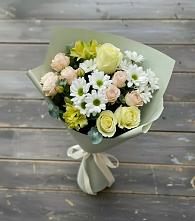 Букет цветов из:  Альстромерии, Розы и Хризантемы в Путилково