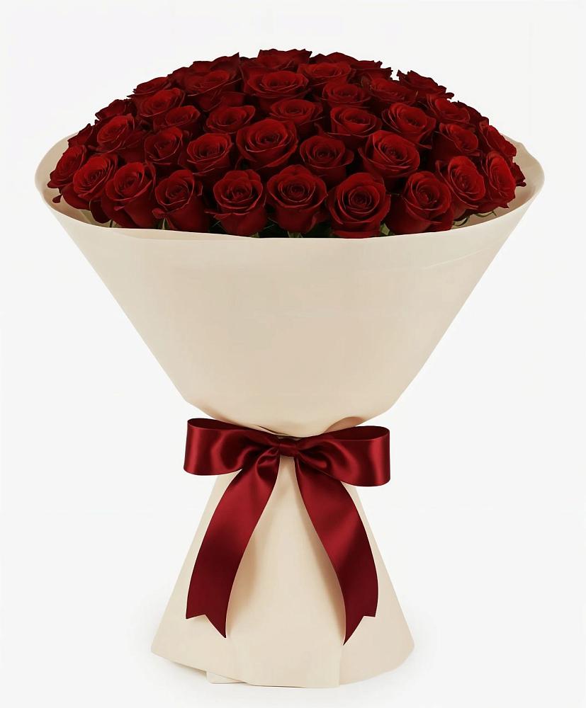 Букет 101 Бордовая роза Блэк Бакарра в Путилково